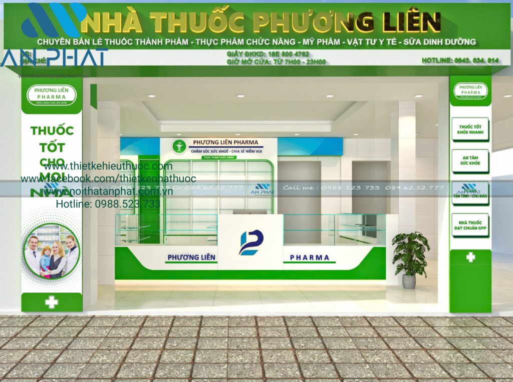 Thiết Kế Thi Công Nhà Thuốc Phương Liên – Siêu Phẩm Không Gian Chuẩn GPP Tại Cẩm Khê, Phú Thọ 12 Thiet ke nha thuoc 00 min