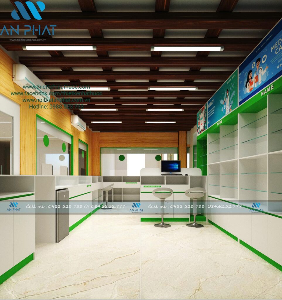 Thiết Kế Nhà Thuốc Bệnh Viện Chuẩn GPP – An Phát Tiên Phong Trong Giải Pháp Không Gian Y Tế 14 Thiet ke nha thuoc benh vien 4