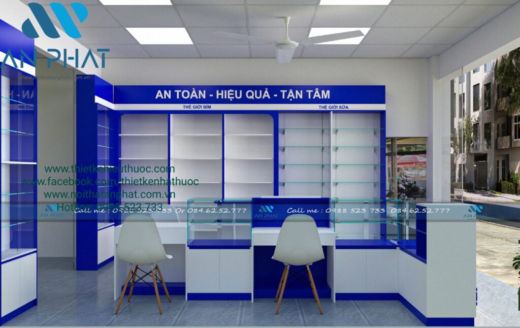 Thiết Kế Thi Công Nhà Thuốc Mỹ Duyên – Phù Ninh 16 mau nha thuoc chuan GPP 10
