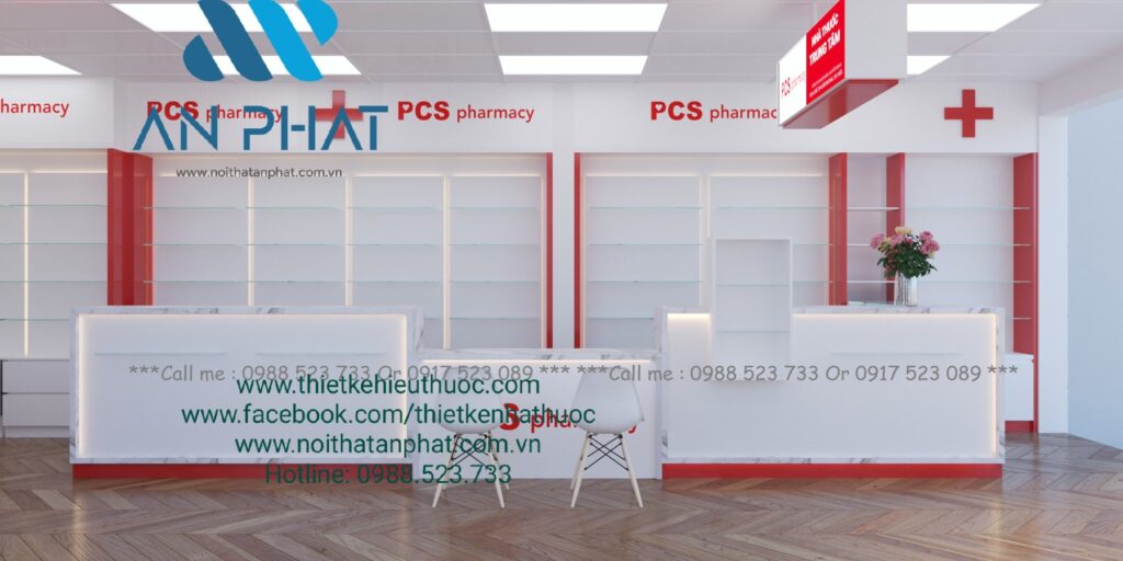 An Phát thiết kế thi công hệ thống nhà thuốc PCS tại Hà Nội 12 mau nha thuoc dep 14