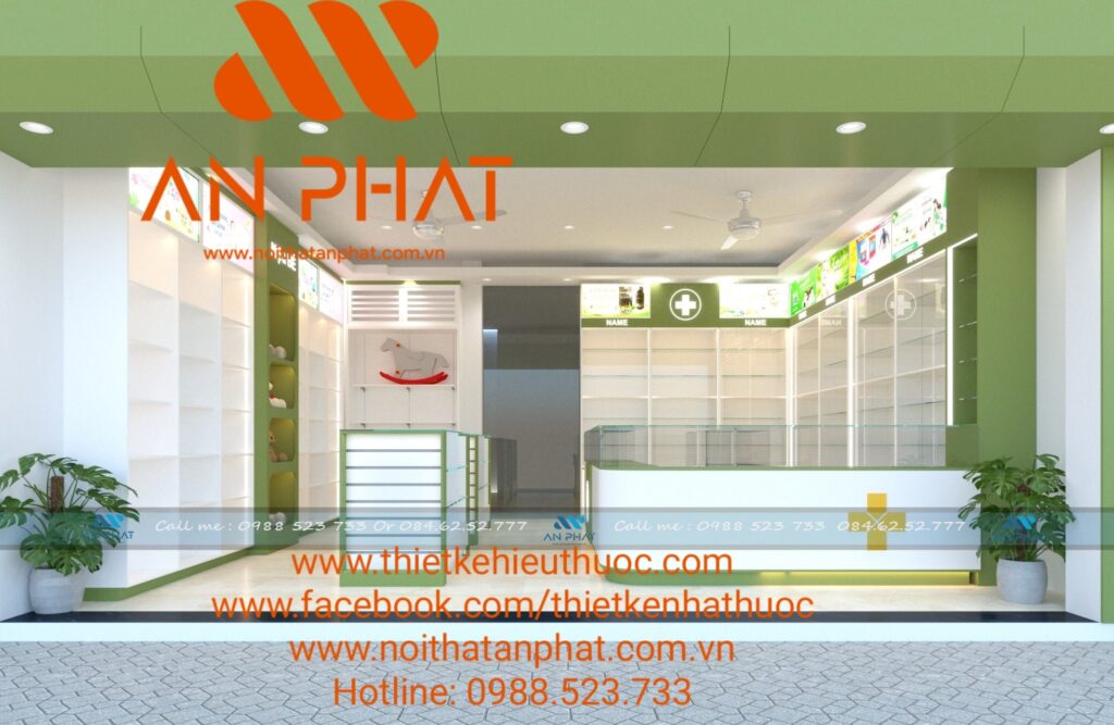 Hệ Thống Nhà Thuốc Dược Sỹ Thúy – Bước tiến chuyên nghiệp cùng An Phát tại Quốc Oai 14 thi cong nha thuoc gia re 8 min 1